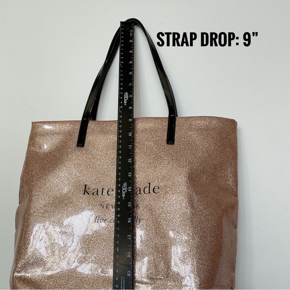 Kate Spade Rose Gold Glitter Tote Bag NWOT - Picture 7 of 16
